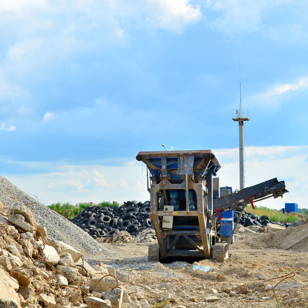 concrete recycling crushing process